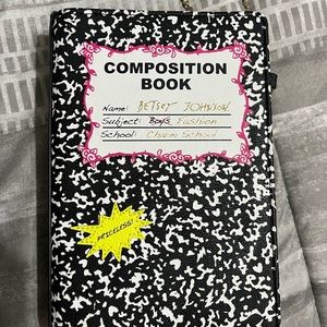 Betsey Johnson Composition Notebook handbag